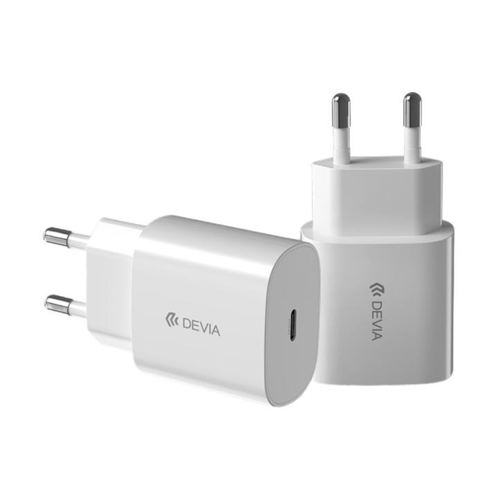 Devia hálózati töltő adapter Type-C bemenettel - 25W - Devia Smart Series PD3.0 Quick Charger - fehér