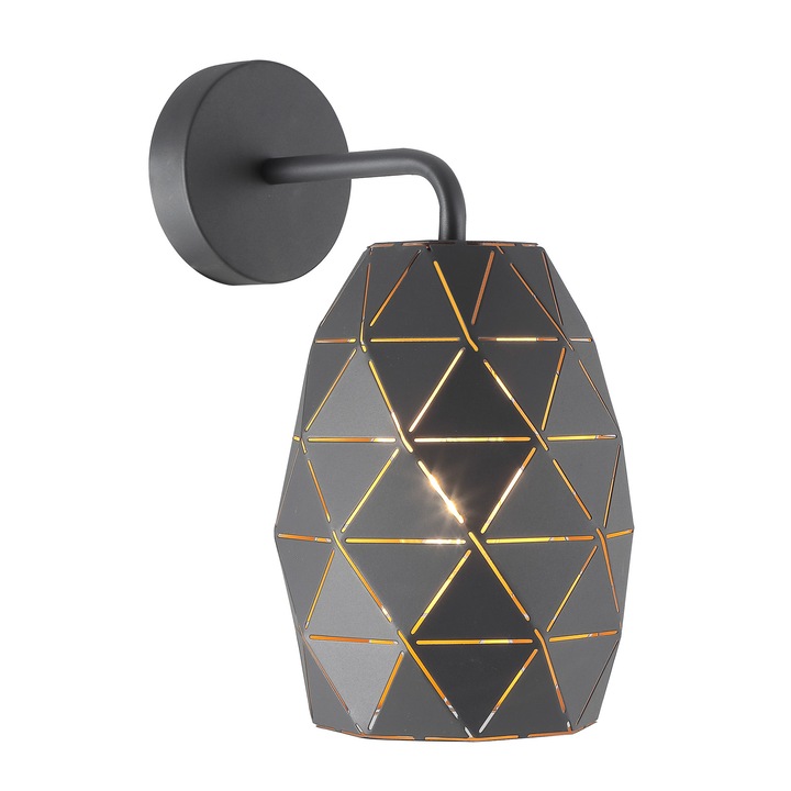 Lampa de perete MBM-3480/1 GR+GD HARLEY Italux, Otel, E27, Auriu