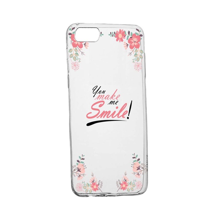 Силиконов калъф Unique за Apple iPhone SE 2022, You Make Me Smile, Transparent TR 4