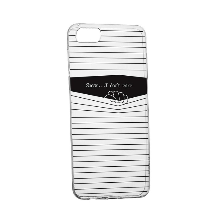 Szilikon védőtok, Apple iPhone SE 3 (2022), I Don't Care, TR 36
