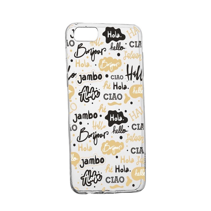 Силиконов калъф Unique за Apple iPhone SE 2022, Hello, Transparent TR 78