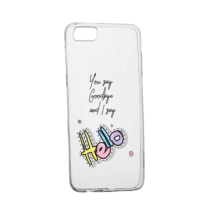 Силиконов калъф Unique за Apple iPhone SE 2022, Say Hello, Transparent TR 148