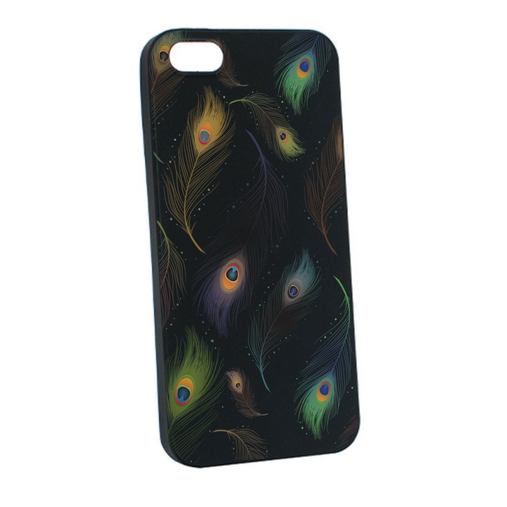 Husa Silicon, Compatibila Cu Apple iPhone SE 3 (2022), Flower, rezistenta la uzura, Negru B 152