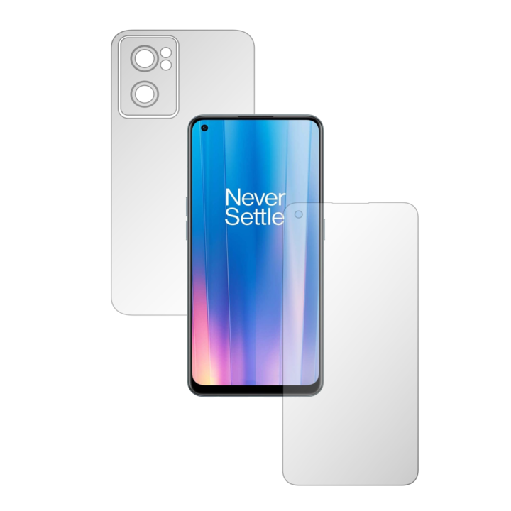 iSkinz Фолио за цялото тяло за OnePlus Nord CE 2 5G - Invisible Skinz HD, Simple Cut, Ultra-Clear Silicone Protection for Screen and Back Cover, Transparent Adhesive Skin