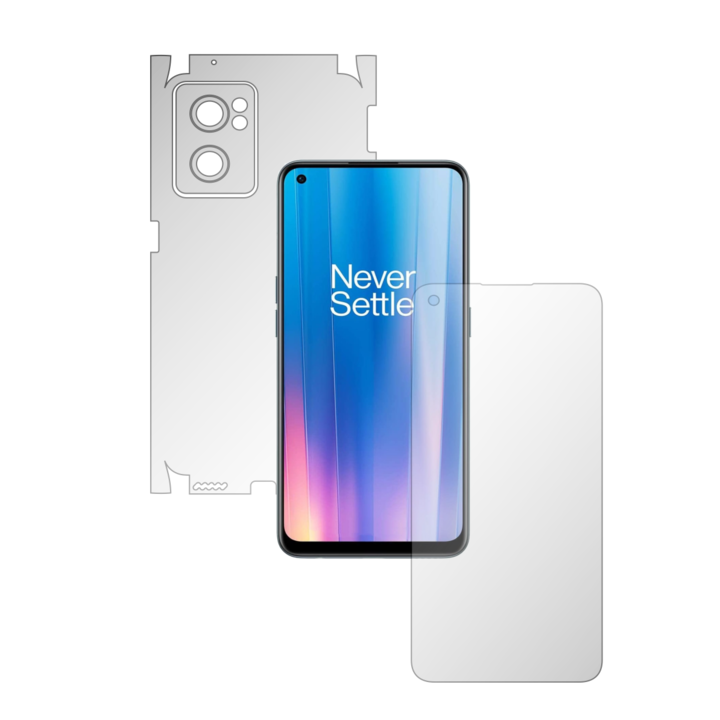 Саморегенериращо се фолио iSkinz за цяло тяло за OnePlus Nord CE 2 5G - Invisible Skinz UHD, 360 Cut, Ultra-Clear Silicone Protection for Screen, Back and Side Covers, Transparent Adhesive Skin