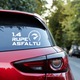 Sticker decorativ auto 1.4 Rupe Asfaltu Alb 20 x 10 cm