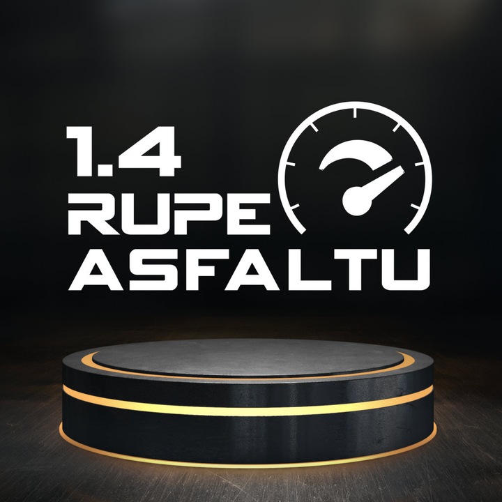 Sticker decorativ auto 1.4 Rupe Asfaltu Alb 20 x 10 cm