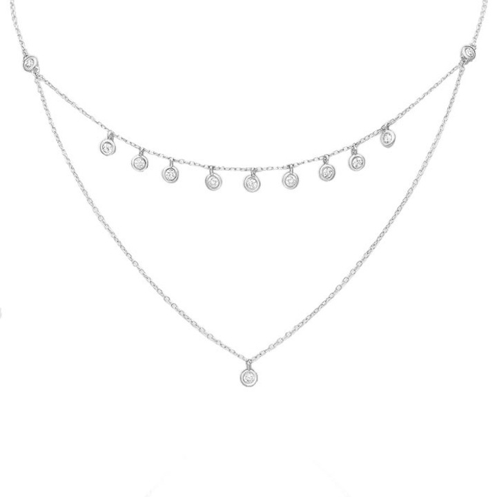 Silver berry nyaklánc, cirkóniával, ezüst