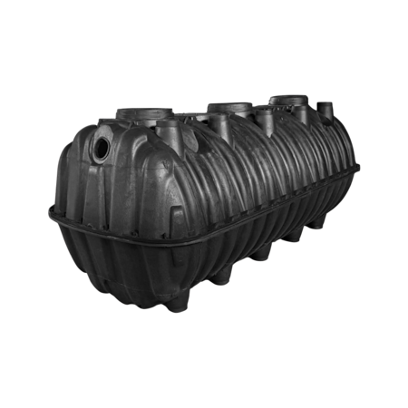Fosa septica tricamerala pentru 6-10 persoane, polietilena, negru, 2500 l