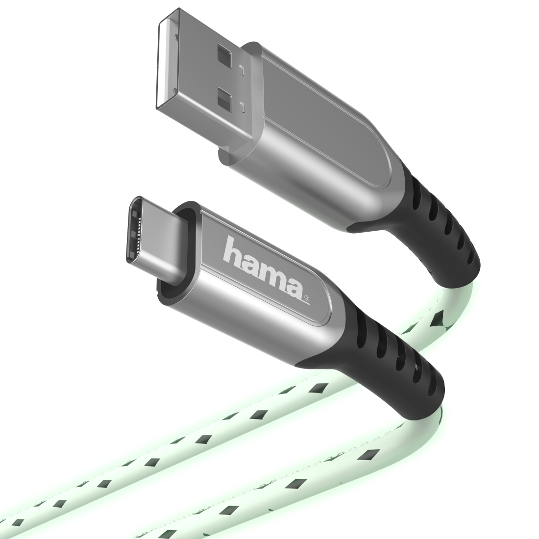 Cablu de incarcare/date, USB-A - USB-C, fluorescent "Glow" 1.5 m, Hama