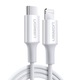 UGREEN Kábel Lightning to USB-C 3A US171, 1.5m , fehér