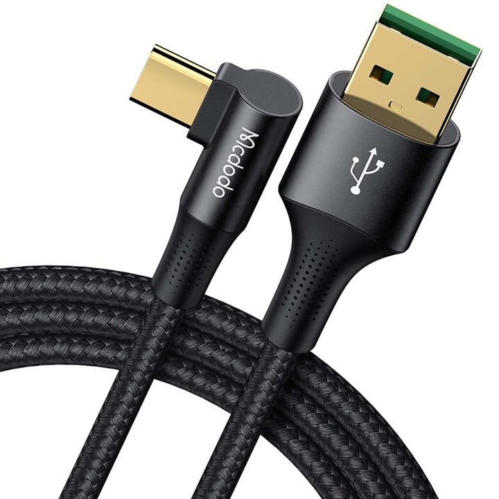 Cablu incarcare, Mcdodo, USB la USB-C QC 4.0 66W 6A, extrarezistent, pentru Samsung, Apple, Huawei, Xiaomi, OPPO, Gold Tiger Series 1,2M