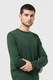 Wrangler, Пуловер с вълна с овално деколте, Тъмнозелен, XL