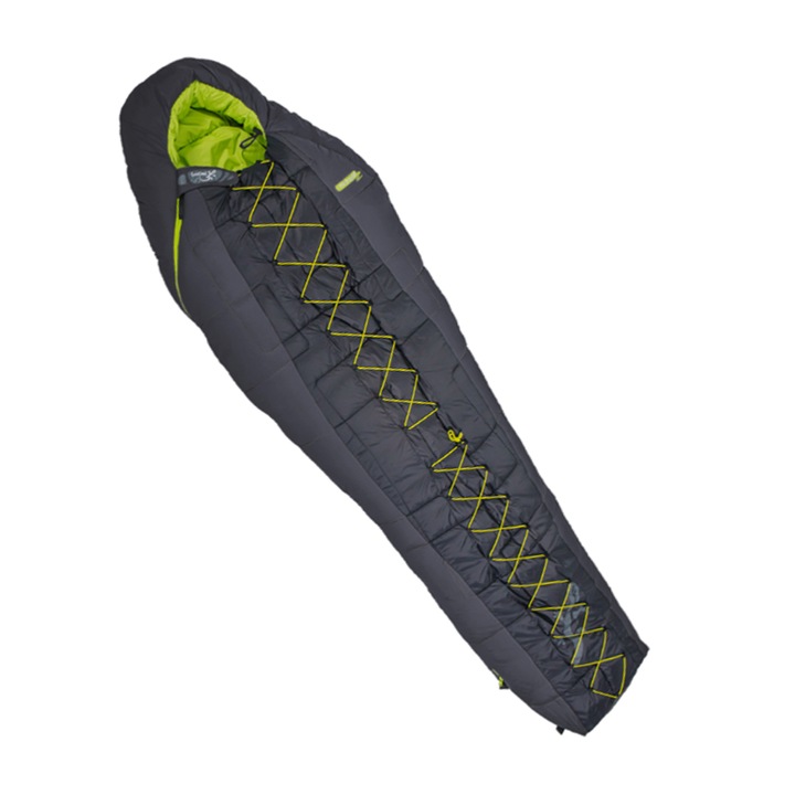 Зимен спален чувал Freetime Micropak AKC, -2/-9/-27°C, 220x80/55cm, 2kg, цип отляво, пакетиран 41x25cm