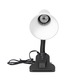Lampa de birou VIRONE LATSA DL-3/W, E27, 40 W, IP20, brat flexibil cu clema, cablu 1 m, negru/alb