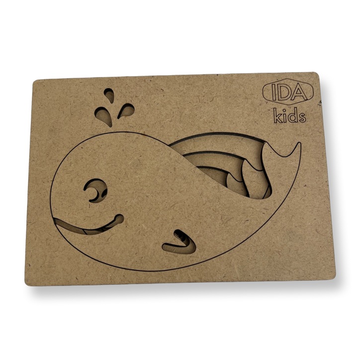 Többrétegű puzzle, IDA Kids, Az egyre kisebb bálna, 5 db
