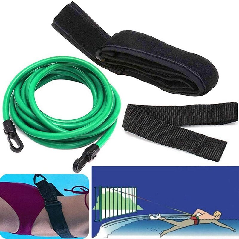 Banda elastica antrenament inot, lungime 4 m, Verde - eMAG.ro
