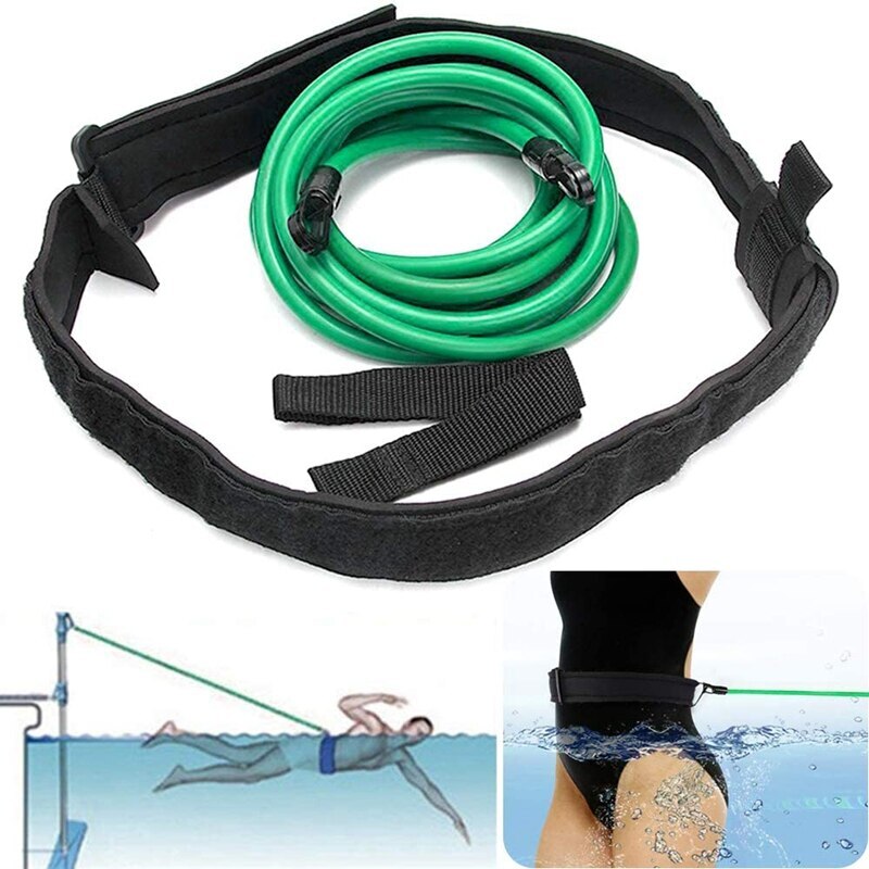 Banda elastica antrenament inot, lungime 4 m, Verde - eMAG.ro