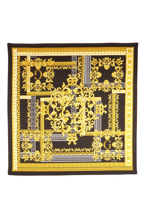 Guess, Шал с щампа на лого, Жълт, Черен