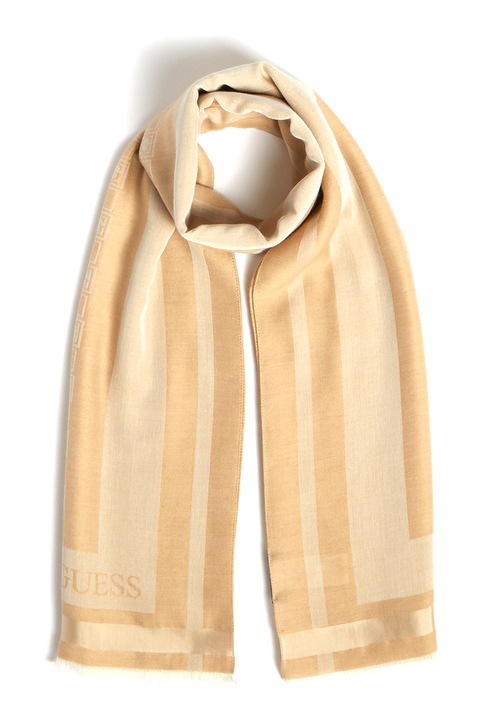 Guess, Шал от модална смес с краища с ресни, бежов