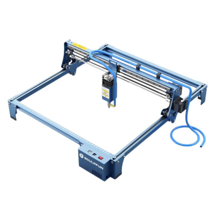 Машина за лазерно гравиране SCULPFUN S10, 10W, Air assist функция, Син, 14.5 m/s, 410x400 мм