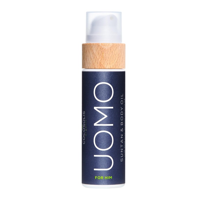 Organikus olaj férfiaknak COCOSOLIS UOMO Napbarnító és testápoló olaj, 110ml