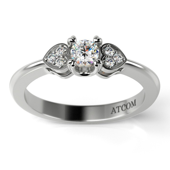 Пръстен, Nistor, Годежен модел, От бяло злато