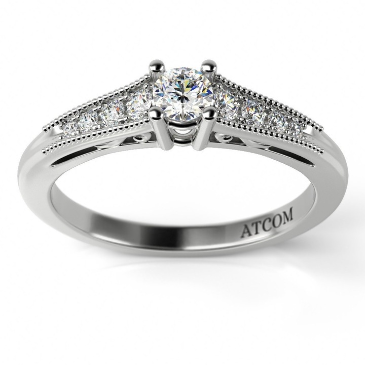 Годежен пръстен от бяло злато модел Felix