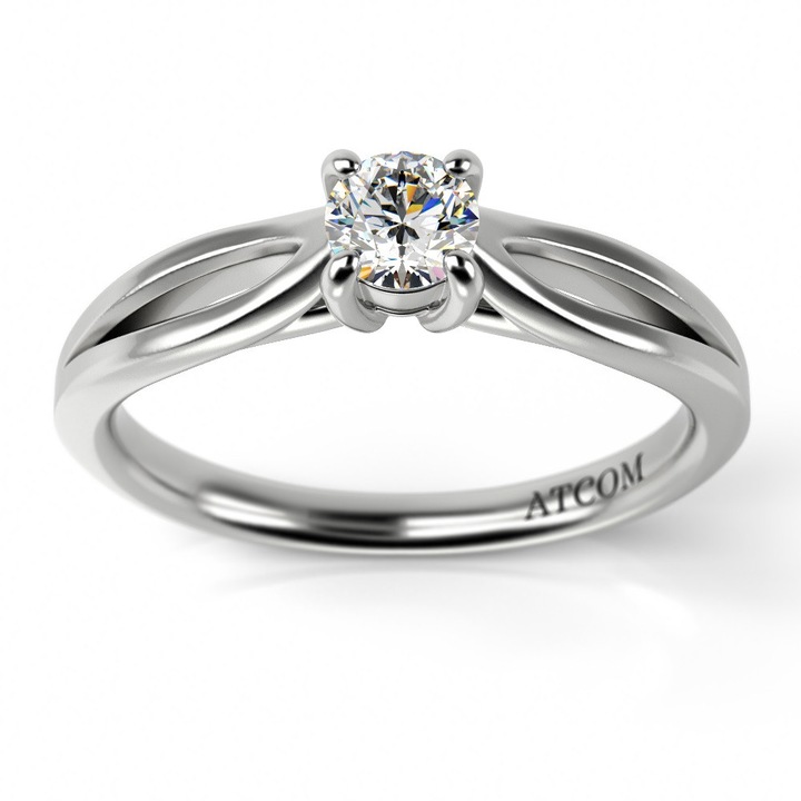 Годежен пръстен от бяло злато модел Икрам