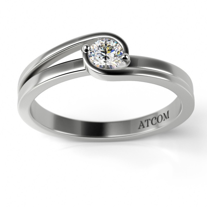 Годежен пръстен от бяло злато Oreste модел