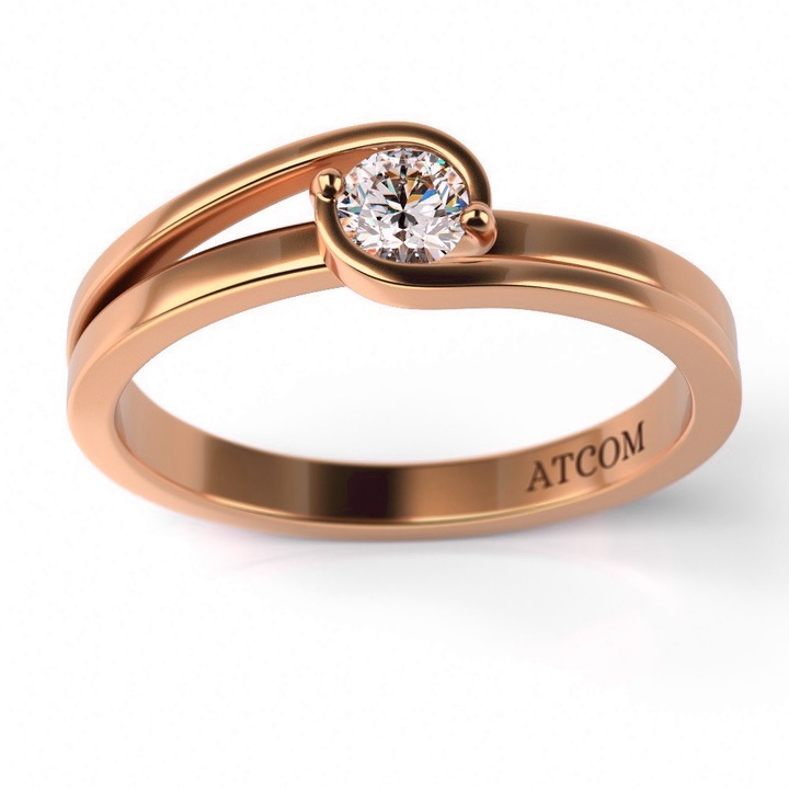 Годежен пръстен от розово злато модел Oreste