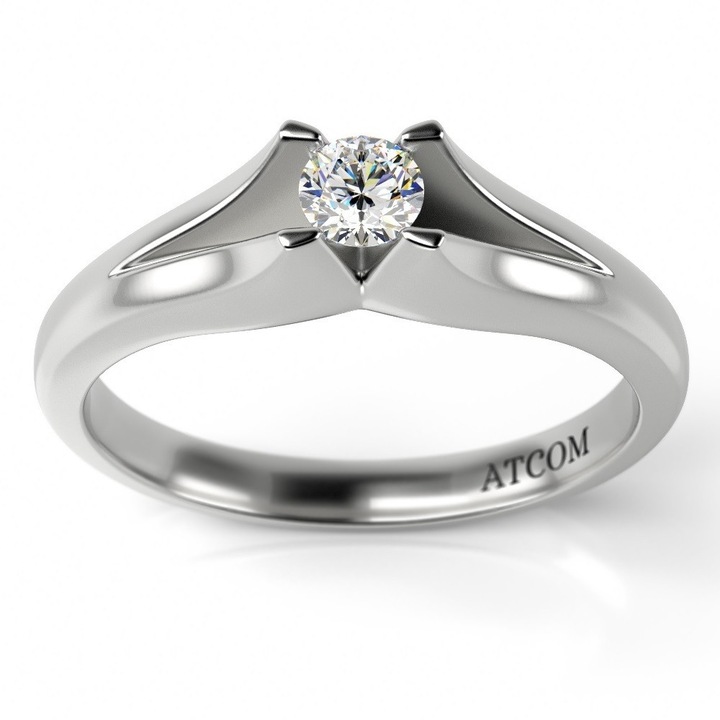 Годежен пръстен от бяло злато модел Eduard