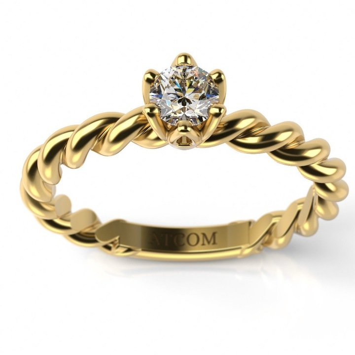 Годежен пръстен от жълто злато модел William