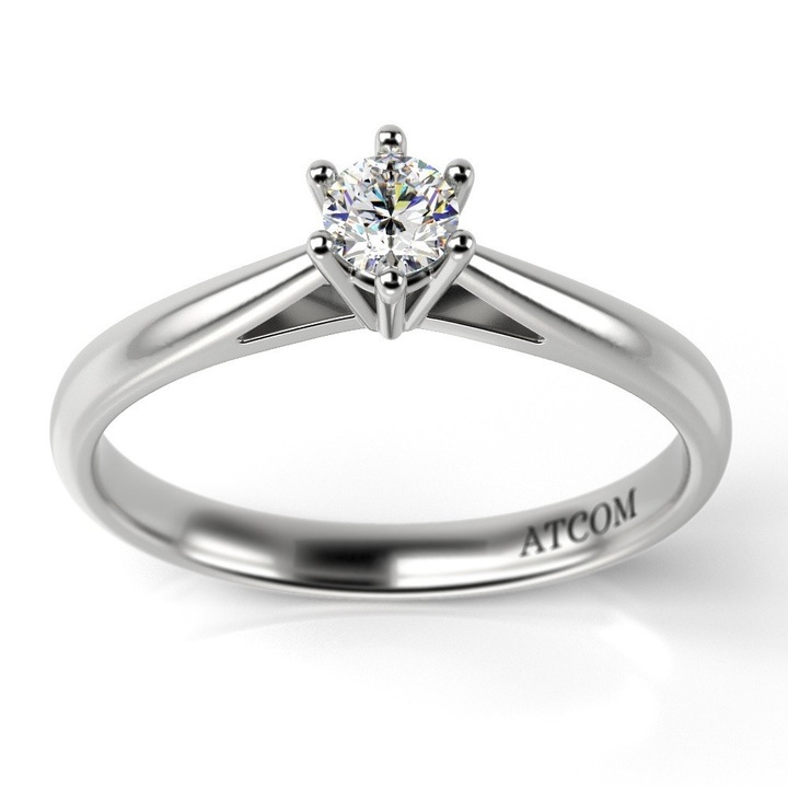 Годежен пръстен от бяло злато ATCOM