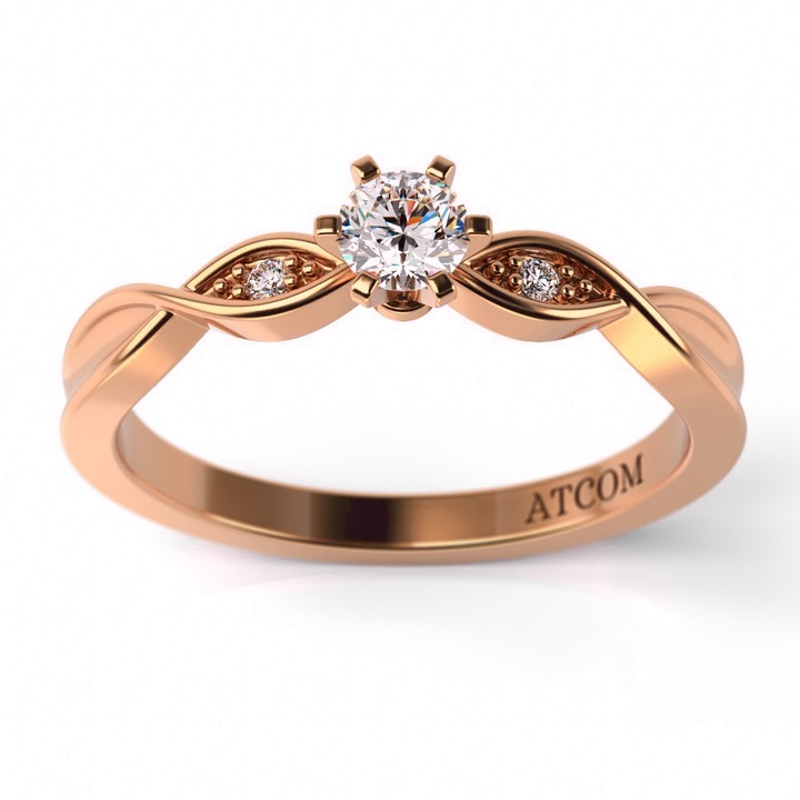 Модел Igor годежен пръстен от розово злато