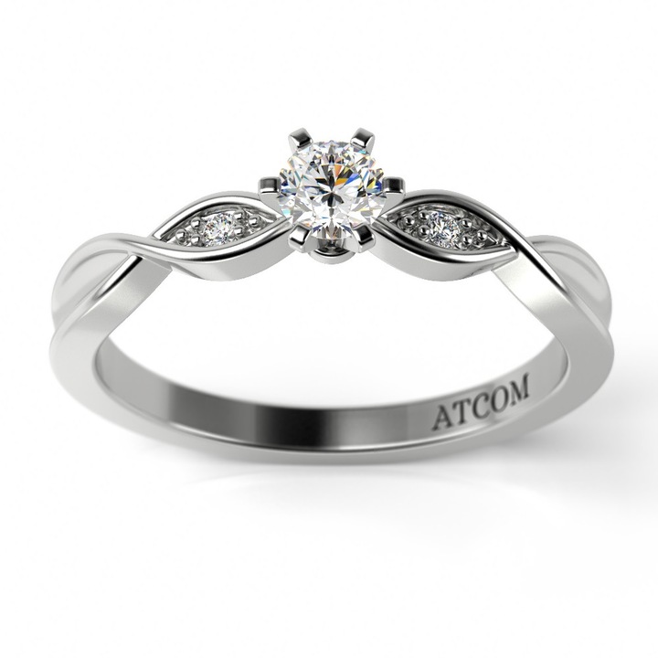 Годежен пръстен Igor, Злато, Бял