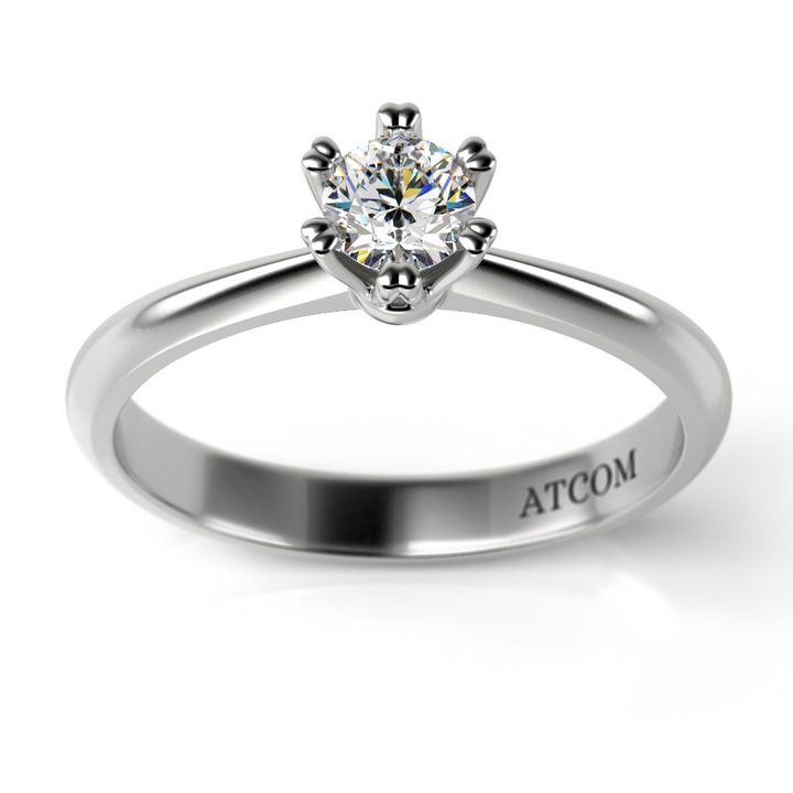 Пръстен, Кармел, Годежен модел, От бяло злато