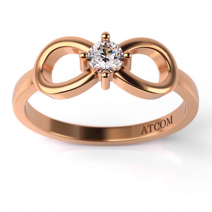 Пръстен, Амадеус, Годежен модел, От розово злато