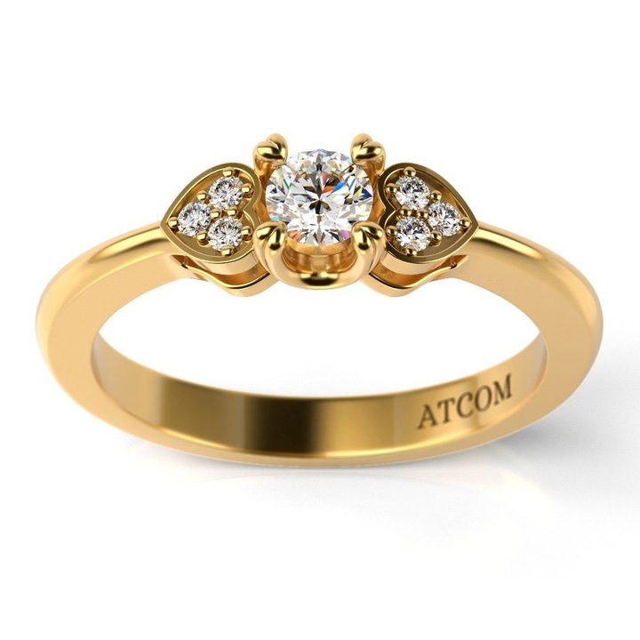 Пръстен, Nistor, Годежен модел, Жълто злато