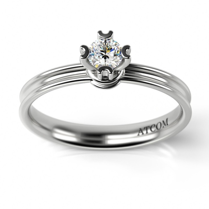 Годежен пръстен от бяло злато модел Jival