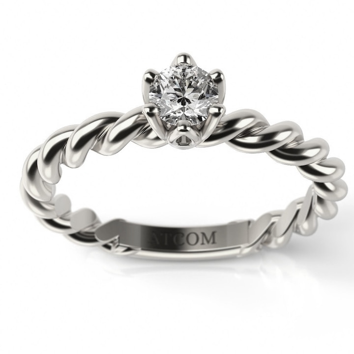 Годежен пръстен от бяло злато модел William