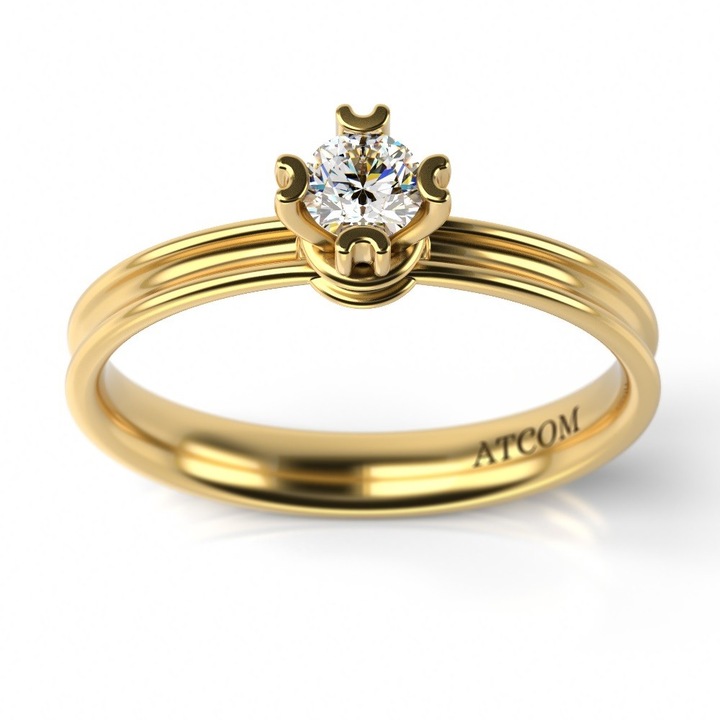 Годежен пръстен от жълто злато Jival модел