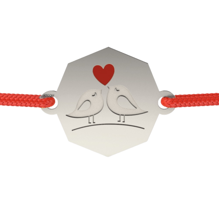 Сребърна гривна от шнур Love Song