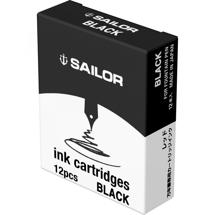 Комплект от 12 патрона Sailor, Standard Black