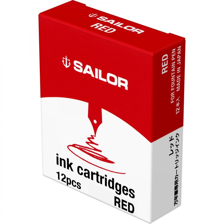 Комплект от 12 патрона Sailor, Standard Red