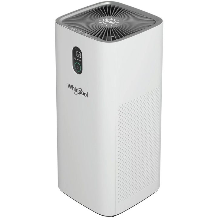 Whirlpool AP330W Légtisztító, 300m2/h, Hepa szűrő, Aktív szénszűrő, 3 az 1-ben szűrés, PM 2.5, UV technológia