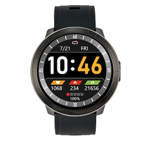 Ceas Smartwatch Watchmark barbati WM18 negru, 1.3 inch, din Silicon