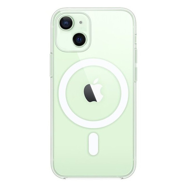 MagSafe védőtok Apple iPhone 13 Minihez, Szilikon TPU, Ultra Safe Camera, Optim Solution, átlátszó