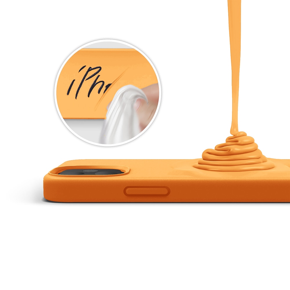 Husa CASEY STUDIOS™ compatibila cu iPhone 12 Mini, Soft Silicone Premium, Microfibra in Interior, Nectarine, de Protectie, Ultra Slim, pentru Incarcare Wireless, Margini Ridicate de Protectia Ecranului si a Camerelor