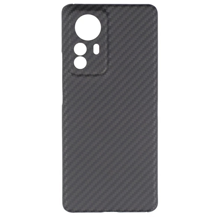 SILKASE въглеродно покритие за Xiaomi 12, кевлар арамид, черен мат